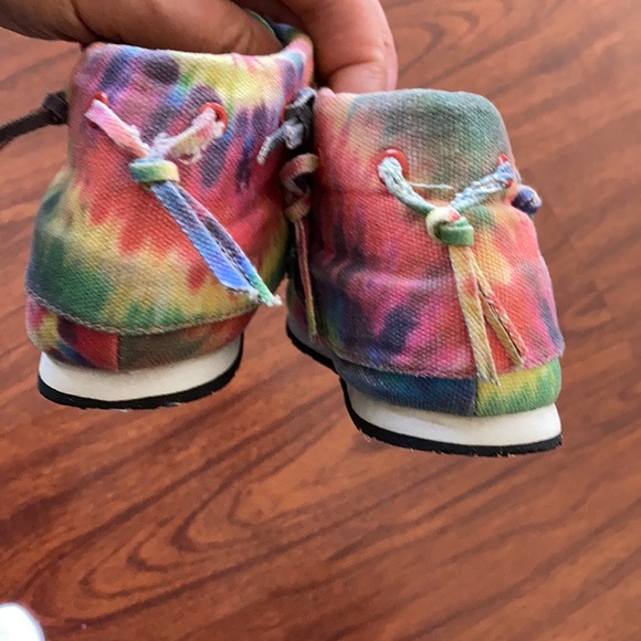 Akid Tie Dye moc canvas lace sneakers kids size 5 - Picture 4 of 16
